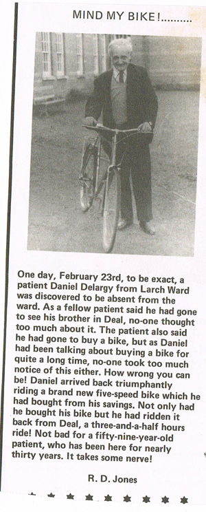 Daniel Delargy and bike