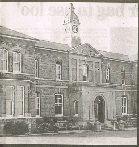 Hospital reception building